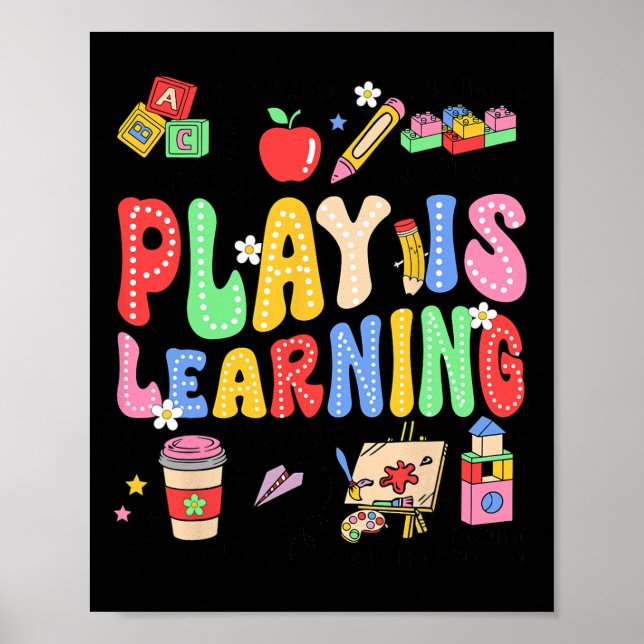 Póster El juego está aprendiendo a los niños profesores a (Frente)