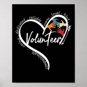 Póster El juego gráfico de los voluntarios divertidos vue