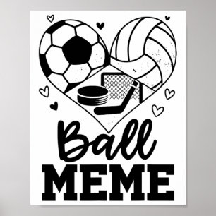 Póster El jugador de meme de fútbol voley hockey meme