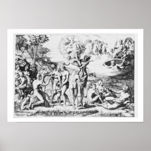 Póster El juicio de París, después de Raphael (grabado)