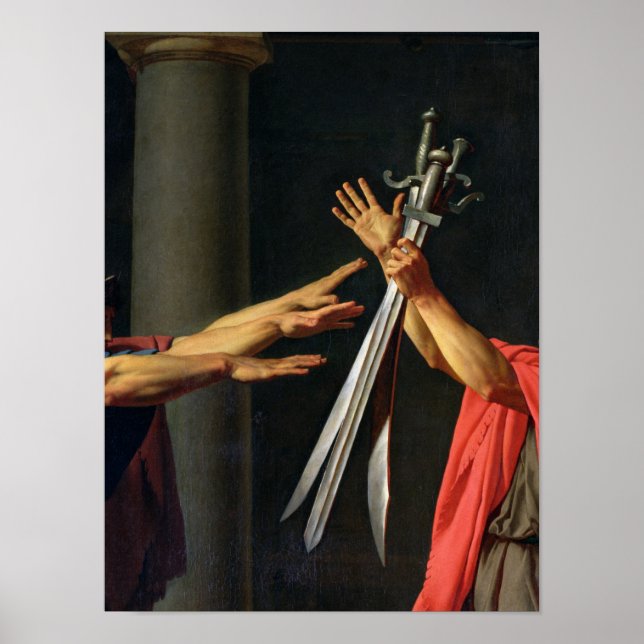 Póster El juramento de Horatii, 1784 (Frente)