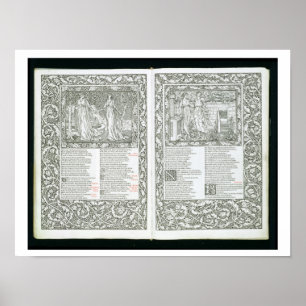 Póster El 'Kelmscott Chaucer', publicado en 1896 por el K