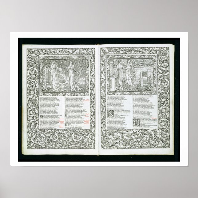 Póster El 'Kelmscott Chaucer', publicado en 1896 por el K (Frente)