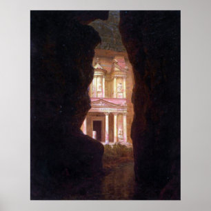 Póster El Khasne, Petra, por la Iglesia Frederic Edwin