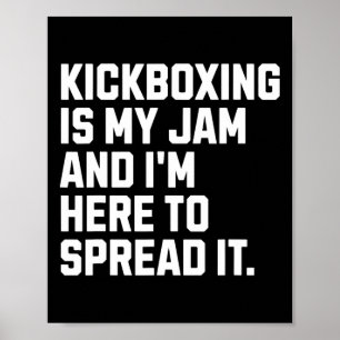 Póster El kickboxing es mi pasión divertido kickboxer art