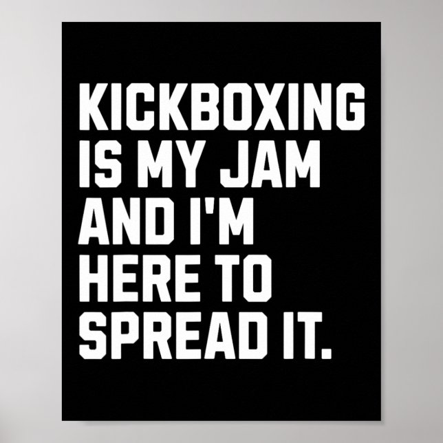 Póster El kickboxing es mi pasión divertido kickboxer art (Frente)