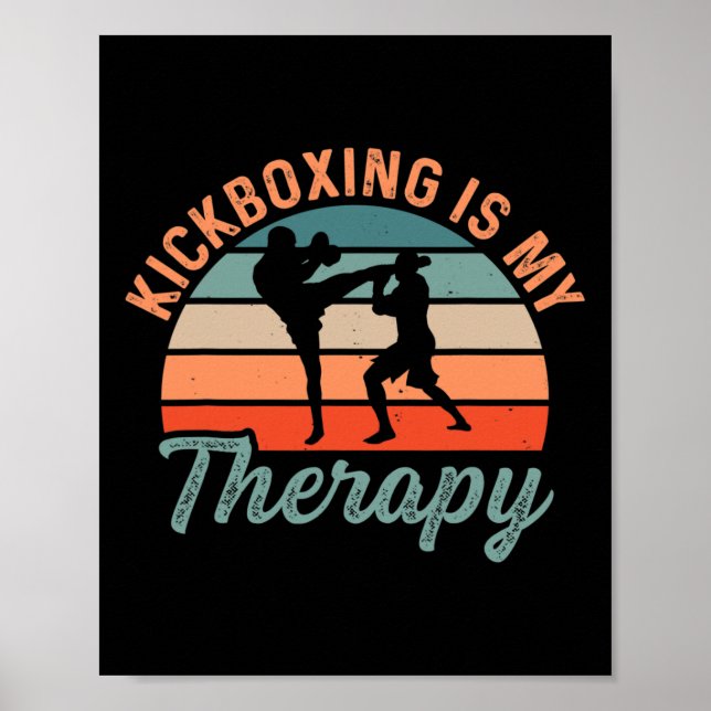 Póster El kickboxing es mi terapia de boxeo deportes kick (Frente)