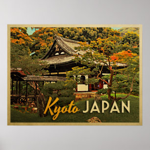 Póster El Kioto Vintage Japón