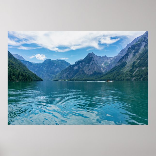 Póster El Königssee en Baviera, Berchtesgaden (Frente)