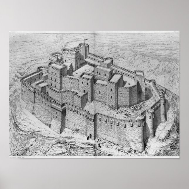 Póster El Krak des Chevaliers, reconstrucción (Frente)