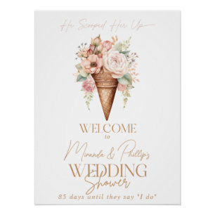 Póster Él La Sacó Con Un Cartel De Bienvenida De Novias D