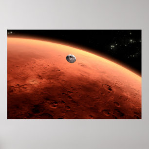 Póster El Laboratorio Científico Marte Se Acerca A Marte.