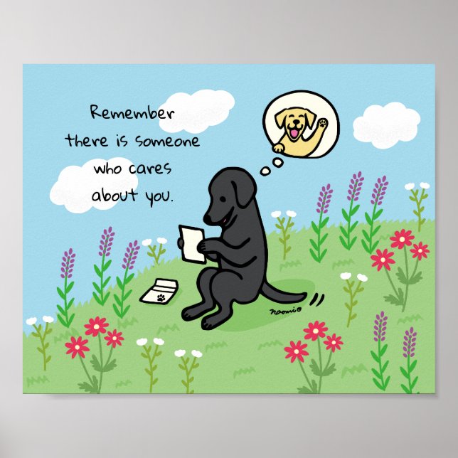 Póster El labrador negro y la carta que alguien le import (Frente)