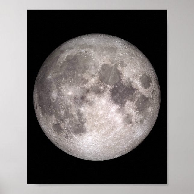 Póster El lado cercano de la luna (paisaje lunar) (Frente)