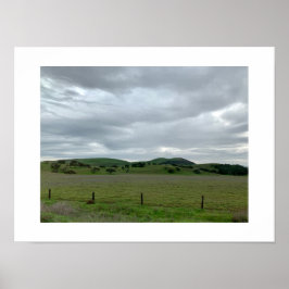 Póster El lado derecho de la fotografía de color verde de