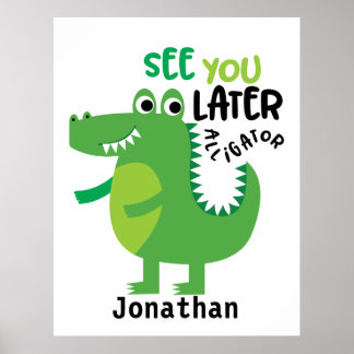Póster El lagarto verde te ve luego personalizado