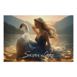 PÓSTER EL LAGO DE LOS CISNES - BALLET Y DANZA -