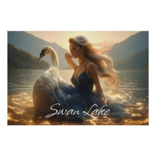 PÓSTER EL LAGO DE LOS CISNES - BALLET Y DANZA -