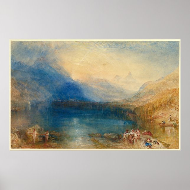 Póster El lago de Zug Joseph Mallord William Turner (Frente)