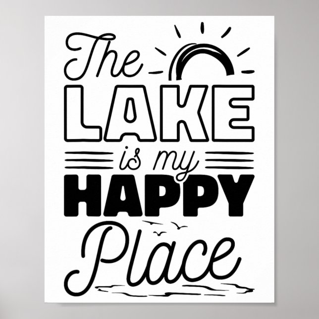 Póster El Lago Es Mi Lugar Feliz (Frente)