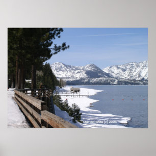 Póster El lago Tahoe en nieve