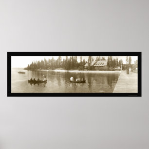 Póster El lago Tahoe, foto 1908 de CA