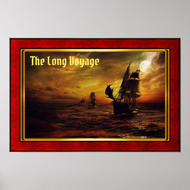 Póster El largo viaje - Galeones a la vela (Frente)