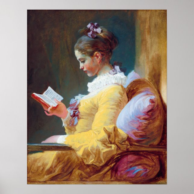 Póster El lector de Jean-Honoré Fragonard (Frente)