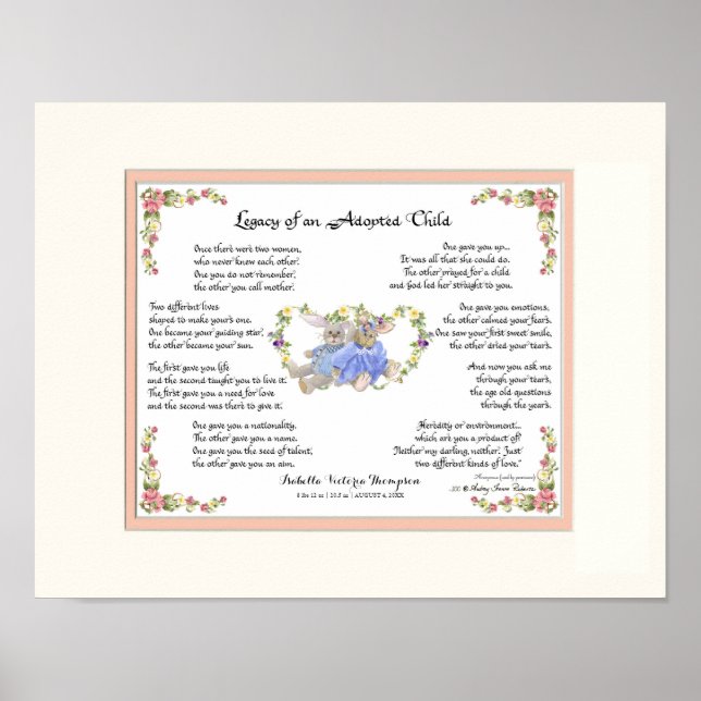 Póster El legado de una caligrafía infantil adoptada de c (Frente)