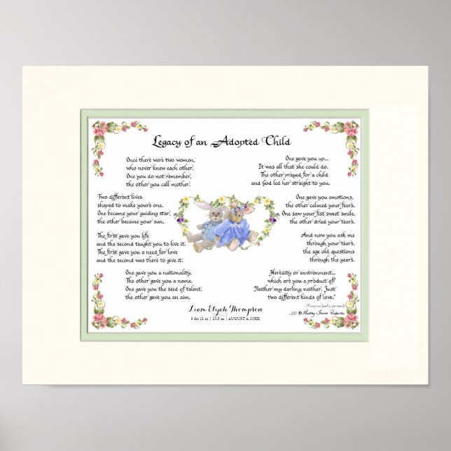 Póster El legado de una caligrafía infantil adoptada de c (Frente)