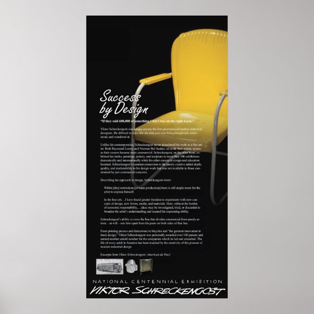 Póster El legado del diseño industrial de Viktor Schrecke (Frente)
