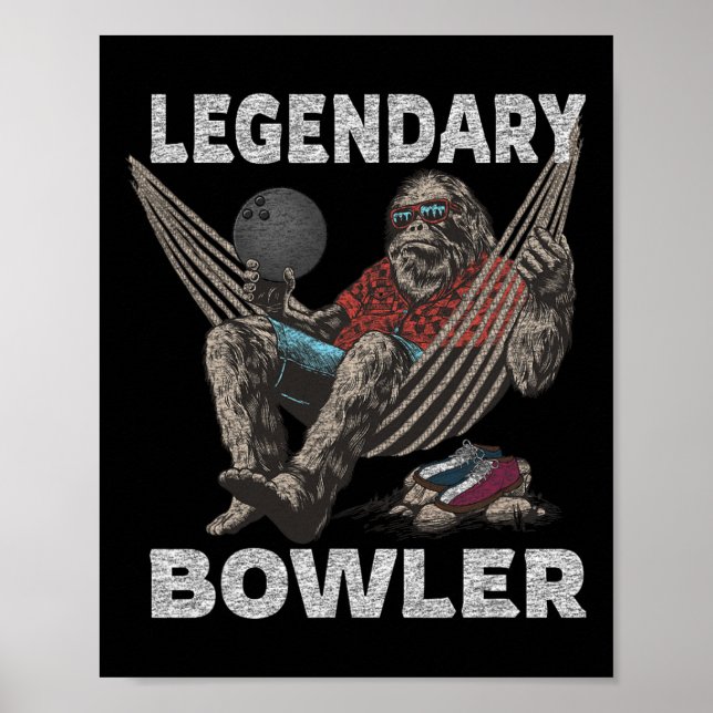 Póster El legendario de Bowling Bowler dice gracioso (Frente)