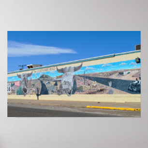 Póster "El legendario mural de la carretera, Ruta 66, Tuc