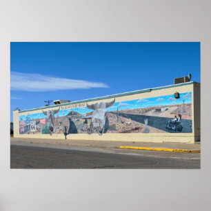Póster El legendario mural de la carretera, Ruta 66, Tucu
