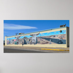 Póster "El legendario mural vial, Ruta 66, Tucumcari