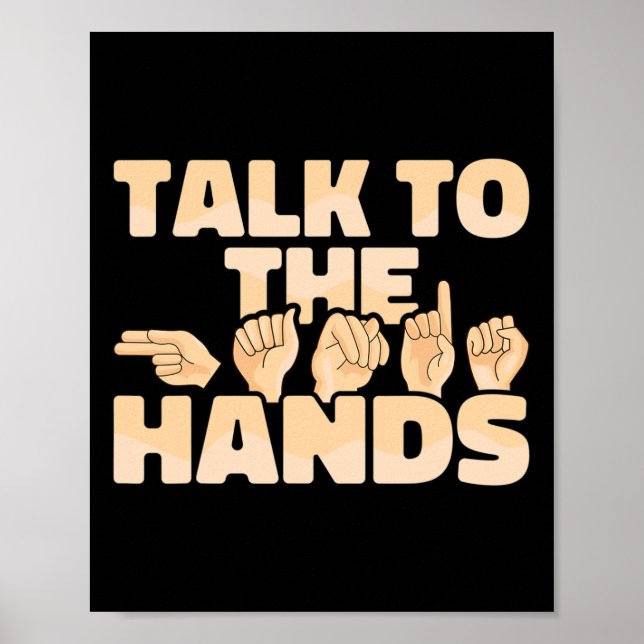 Póster El lenguaje de Rótulo americano ASL habla con las  (Frente)