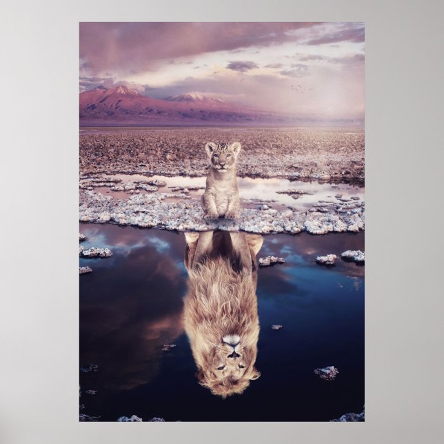 Póster El león bebé león crecerá (Frente)