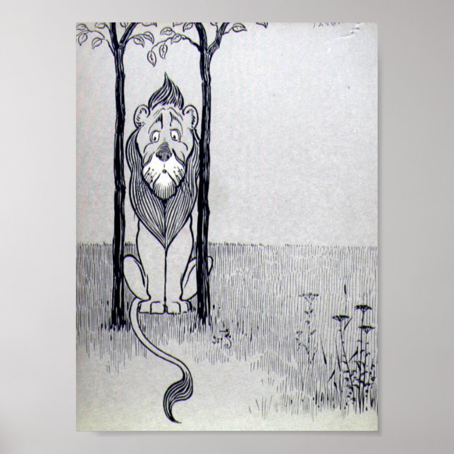 Póster El León cobarde (Frente)