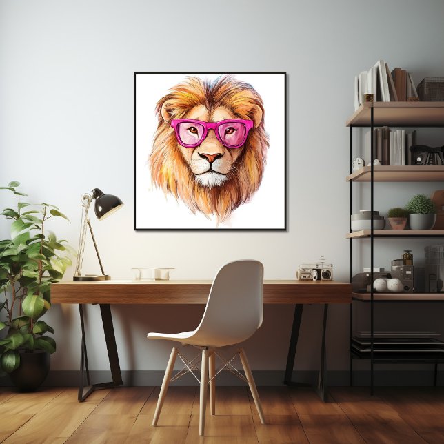 Póster El león con Poster de anteojos rosados (Subido por el creador)
