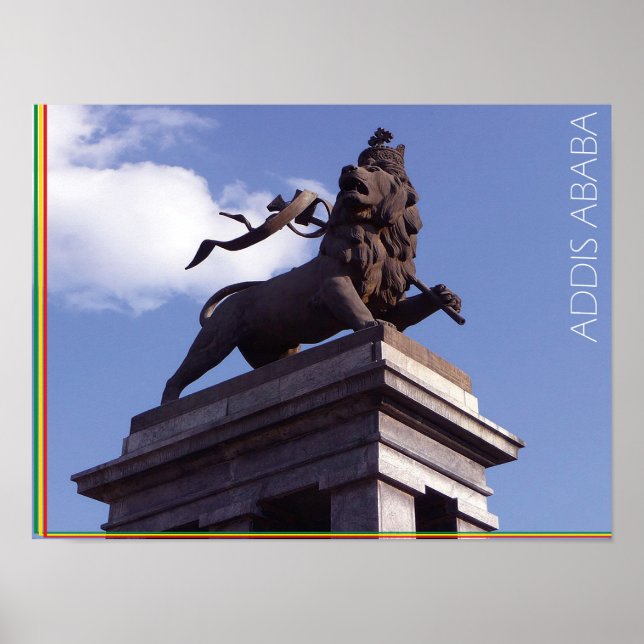 Póster El León de Judá, Addis Abeba - Etiopía (Frente)