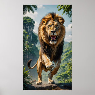 Póster El león de pie