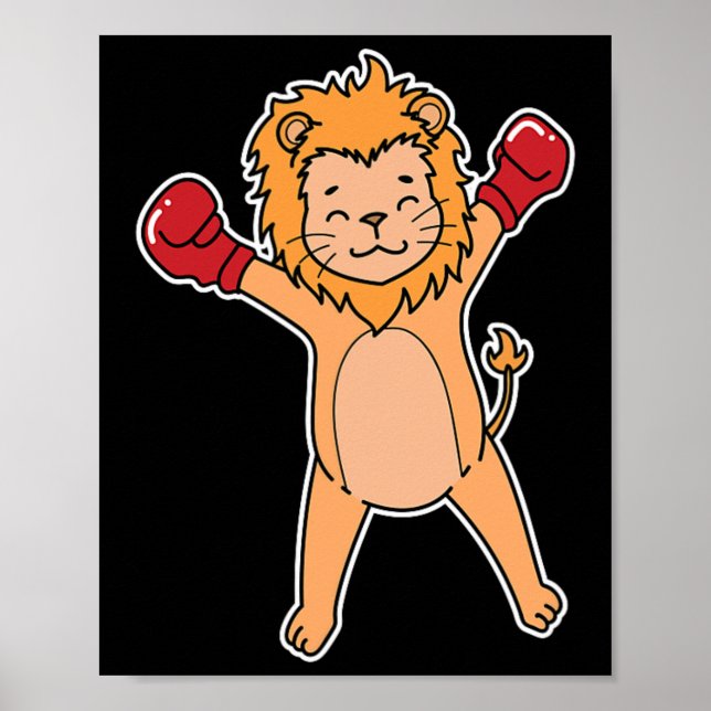 Póster El León Hace Boxeo (Frente)
