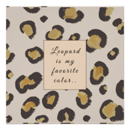 Póster El leopardo es mi color favorito
