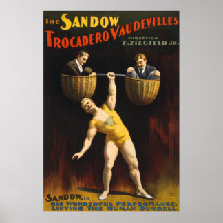 Póster El levantador de pesas de vodevil Eugen Sandow San