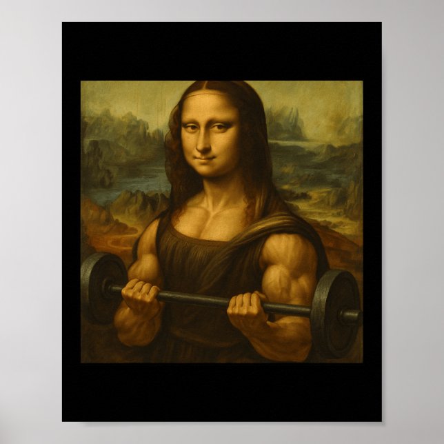 Póster El levantamiento de la Mona Lisa sopesa fuertes ga (Frente)