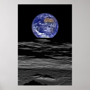 Póster El levantamiento de la Tierra desde la Luna