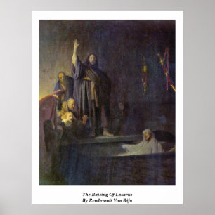 Póster El Levantamiento De Lázaro Por Rembrandt Van Rijn