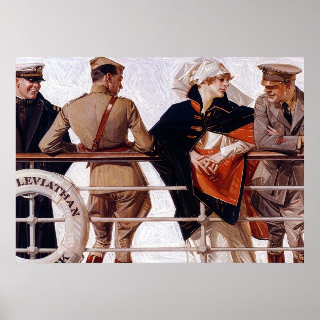 Póster El leviatán SS, 1918, por J. C. Leyendecker (Frente)