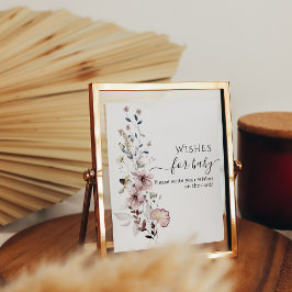 Póster El libro de flores silvestres Baby Shower quiere u