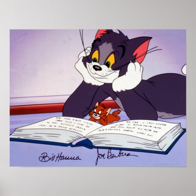 Póster El Libro De Lectura De Tom Y Jerry Autografiado (Frente)